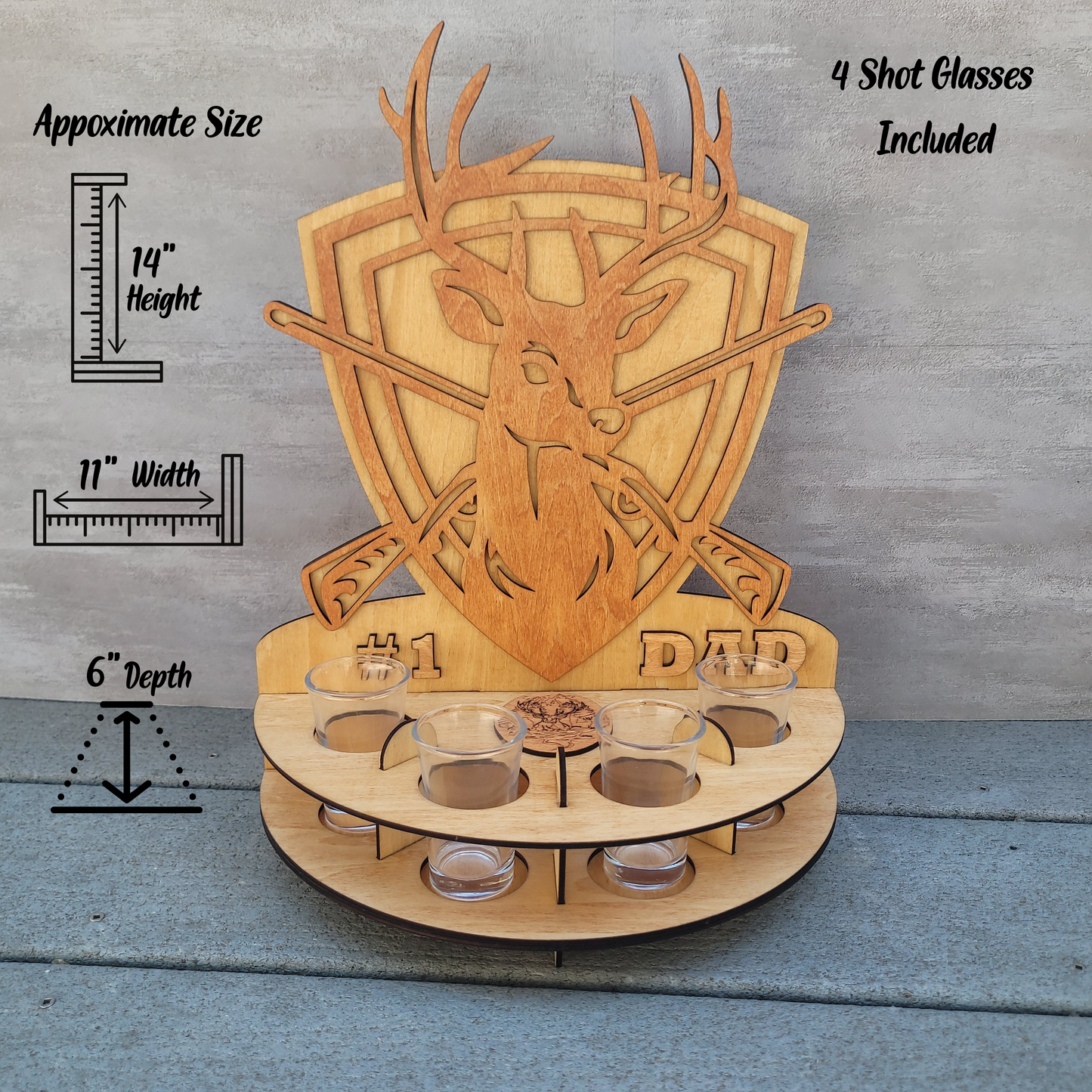 Hunting or Fishing Shot Glass Holder