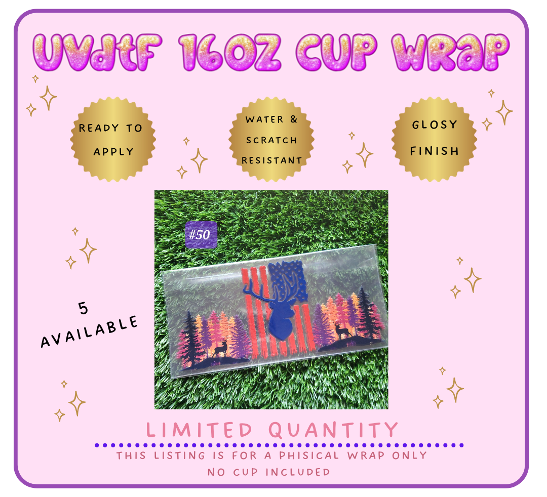 Uvdtf Wraps -  Wrap only NO Cup Included