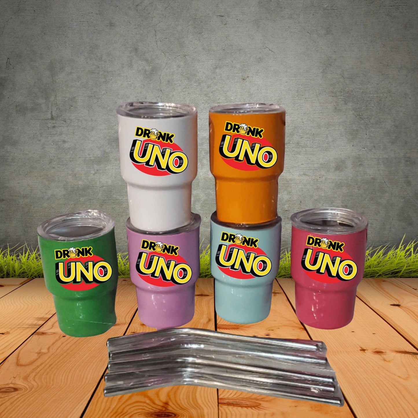 Extra Uno Drinking Game 3oz Mini Tumbler Set