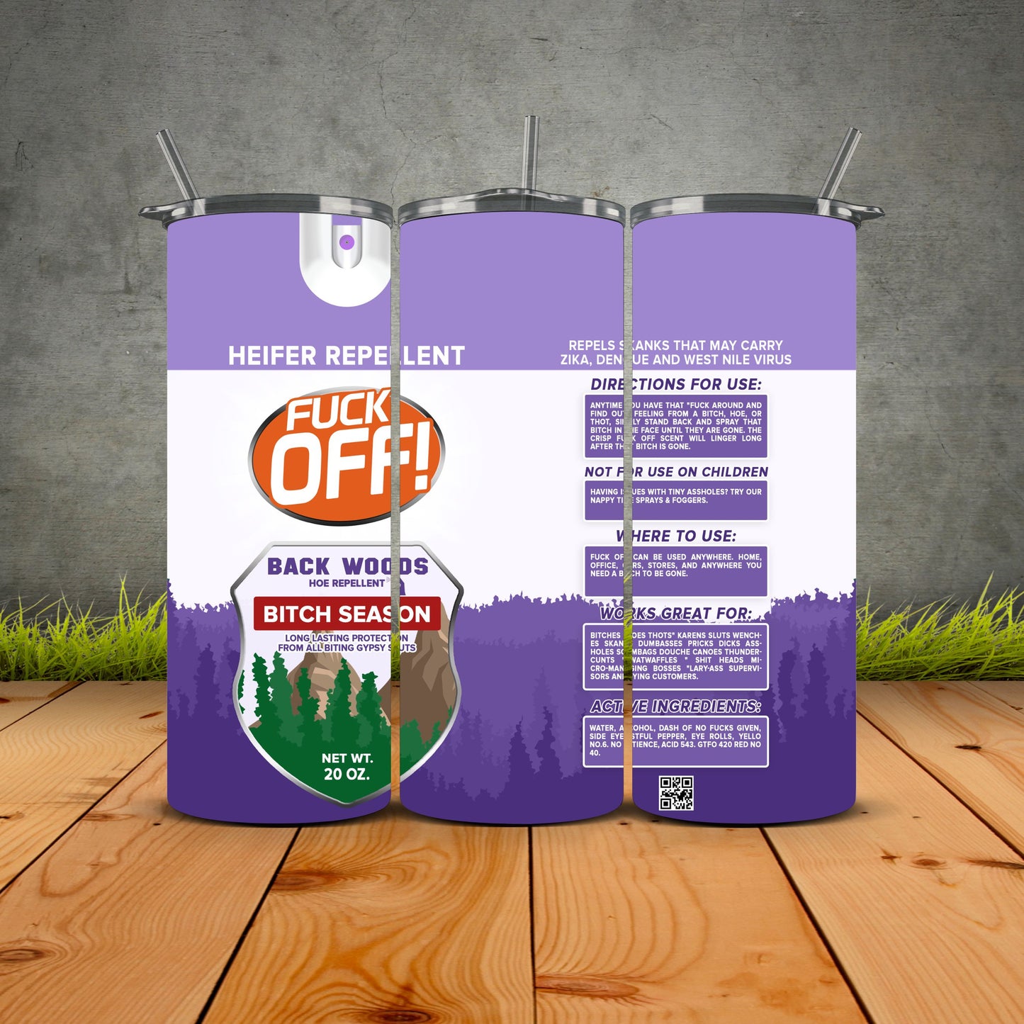 F*ck Off Heifer Repellent Tumbler – Sip & Send a Message