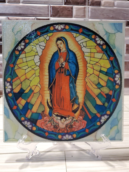 Virgen de Guadalupe - Texured Glass