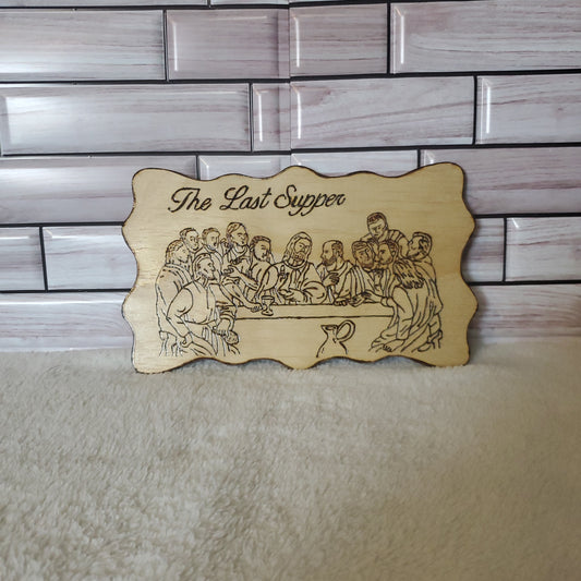 Hand Crafted Last Supper Wood Frame