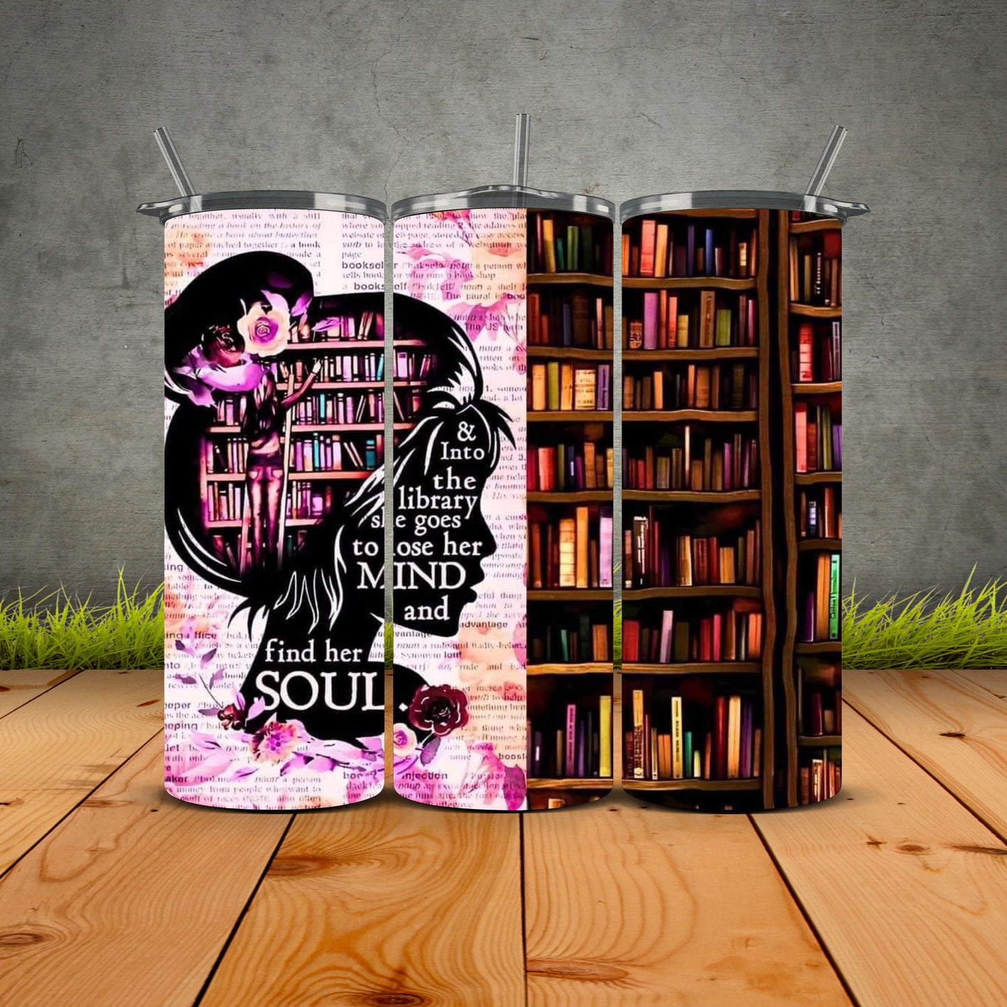 Into The Library She Goes Tumbler
