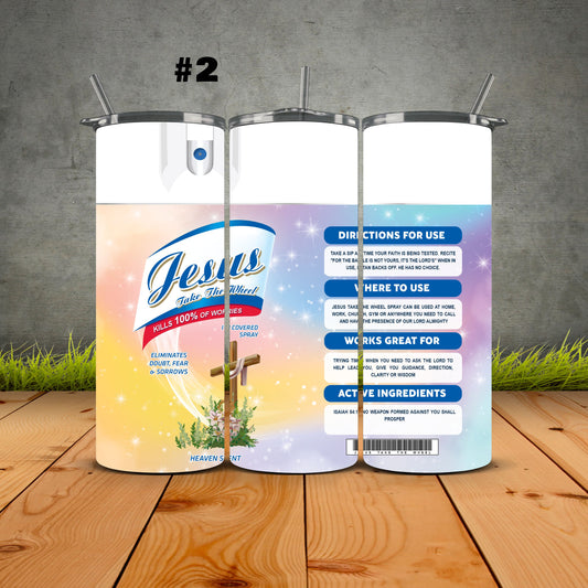 Jesus Take The Wheel Tumblers