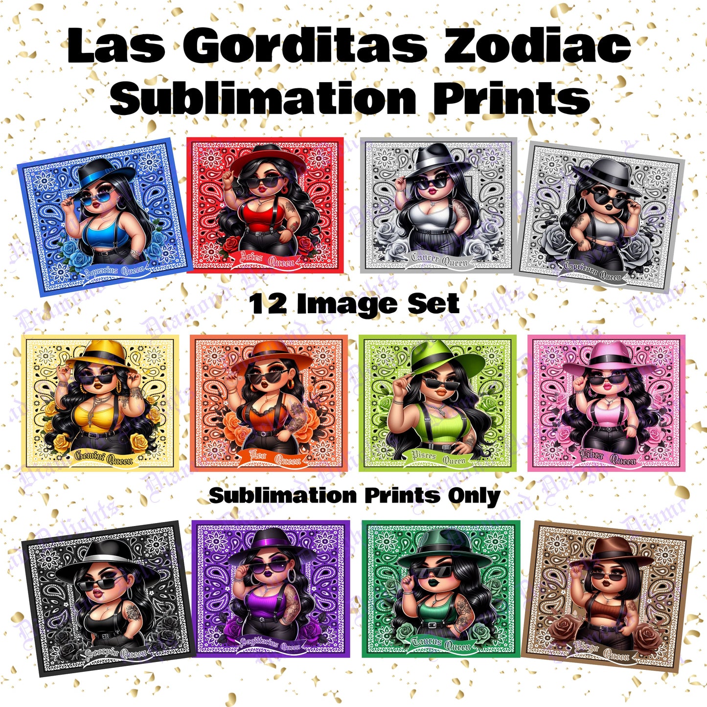 Las Gorditas Zodiac Sublimation Prints