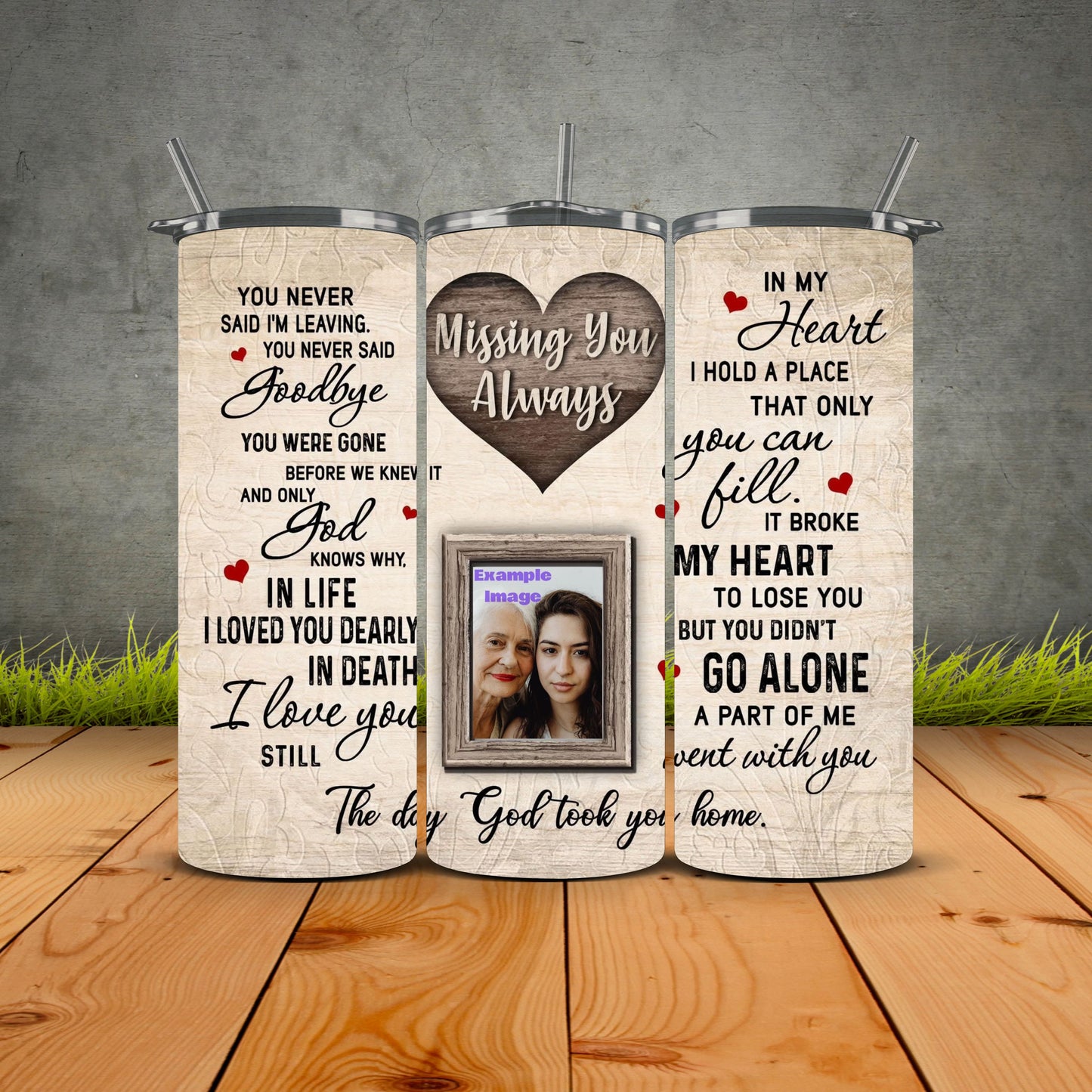 Missing You Always Personalized Tumbler (1 Image)