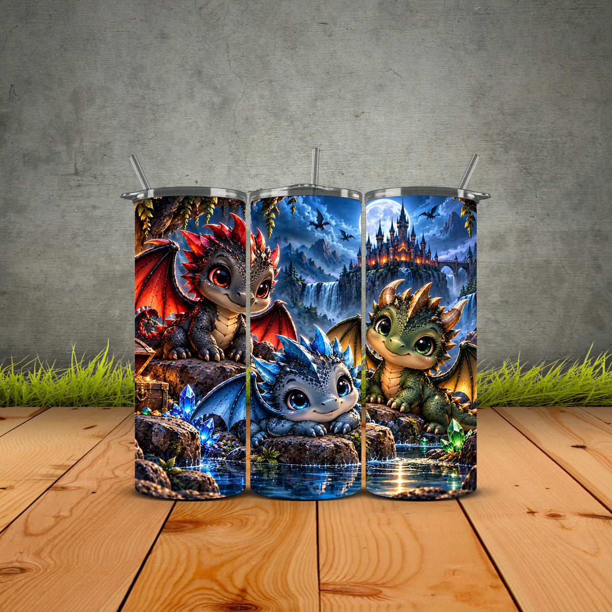 Moonlit Baby Dragons