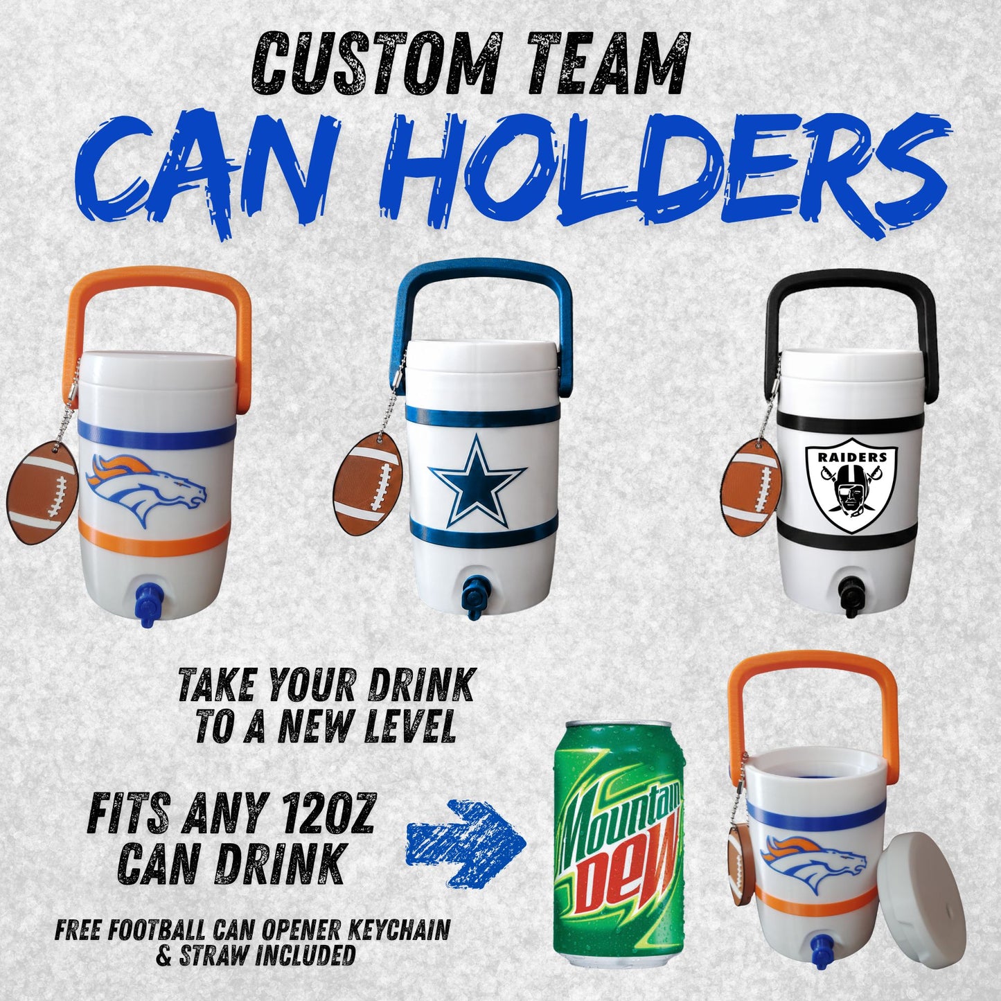 Custom FB Team Can Holders