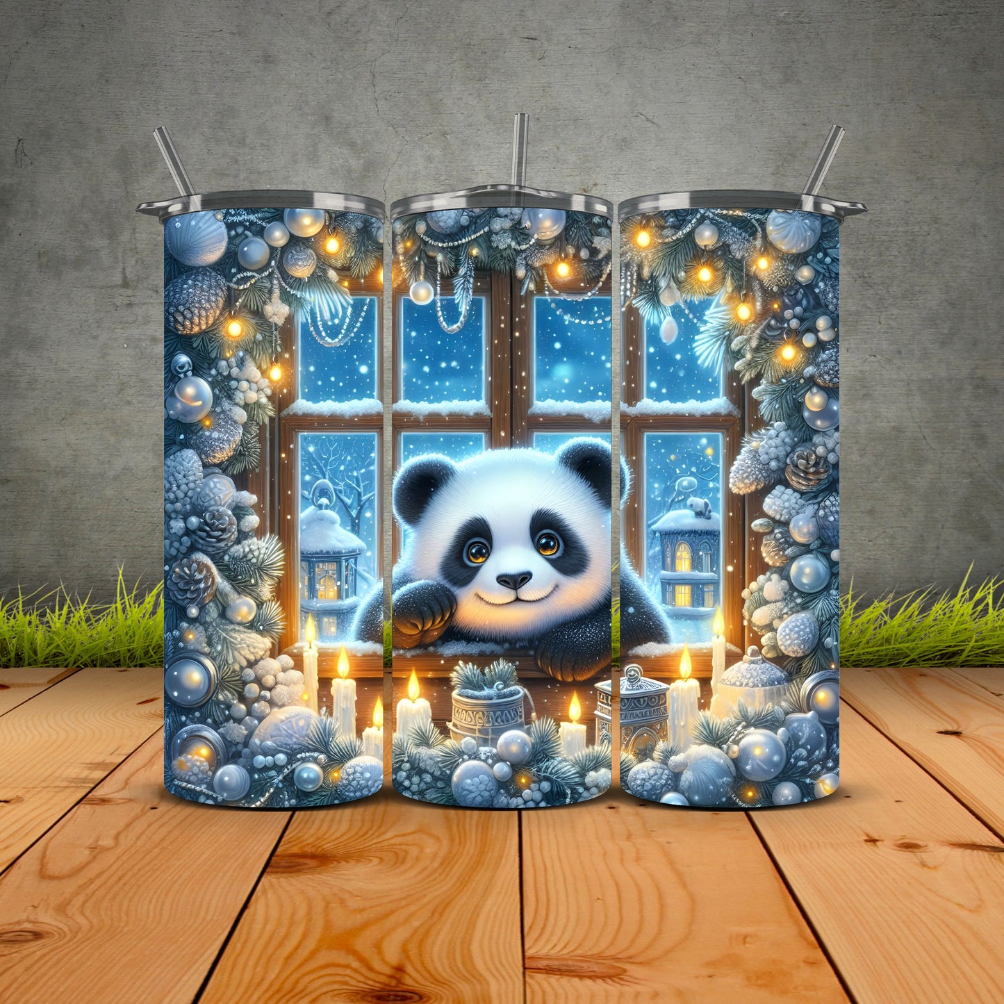 Panda Bear Christmas Tumbler