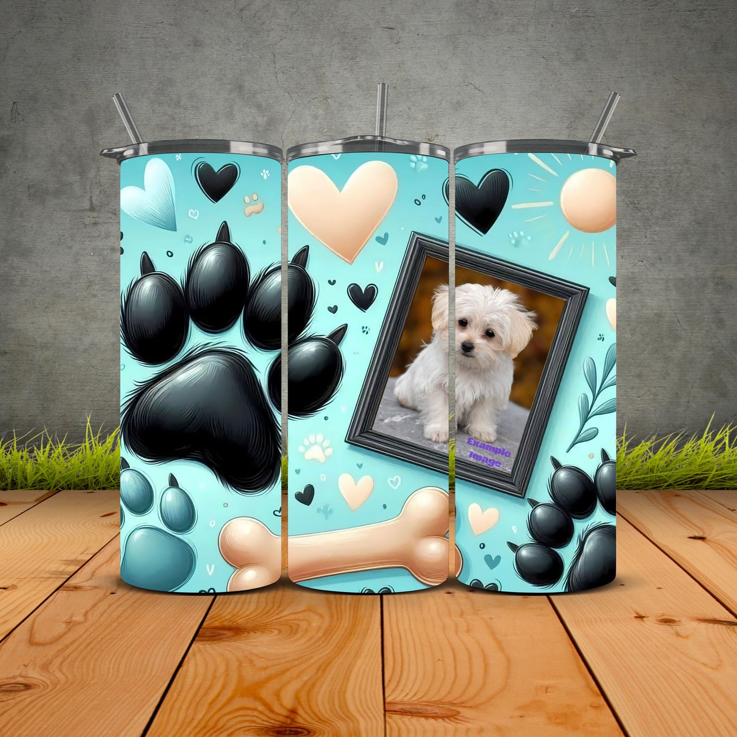 Sweet Puppy Love Personalized Tumbler (1 Image)