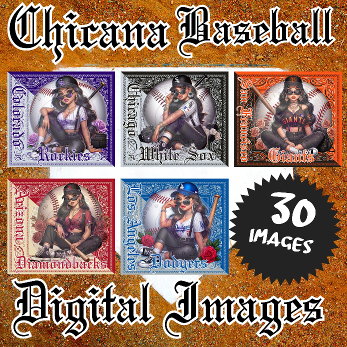 Chicana Base Ball Teams 2nd Edition Digital Images (30 Images)