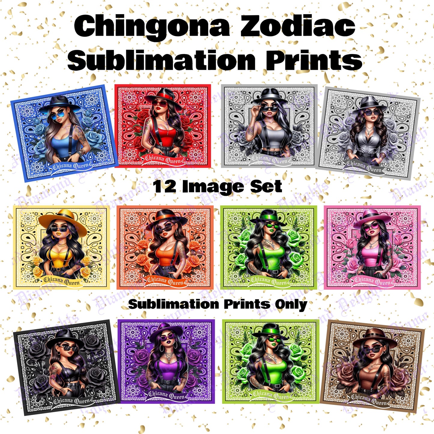 Chingona Zodiac Sublimation Prints