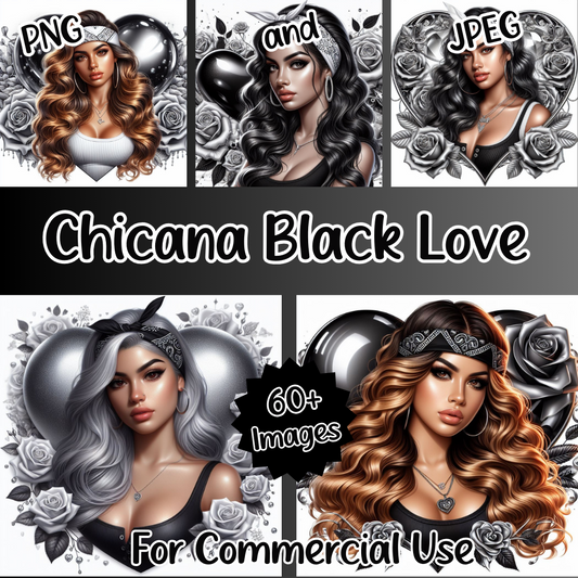 60+ Chicana Black Love Digital Images