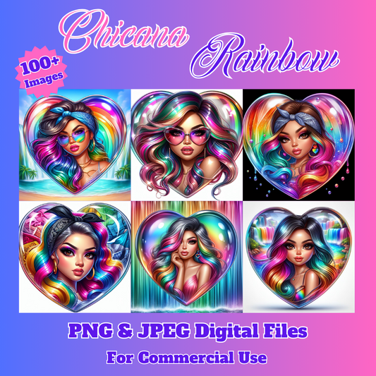 100+ Chicana Rainbow Digital Images