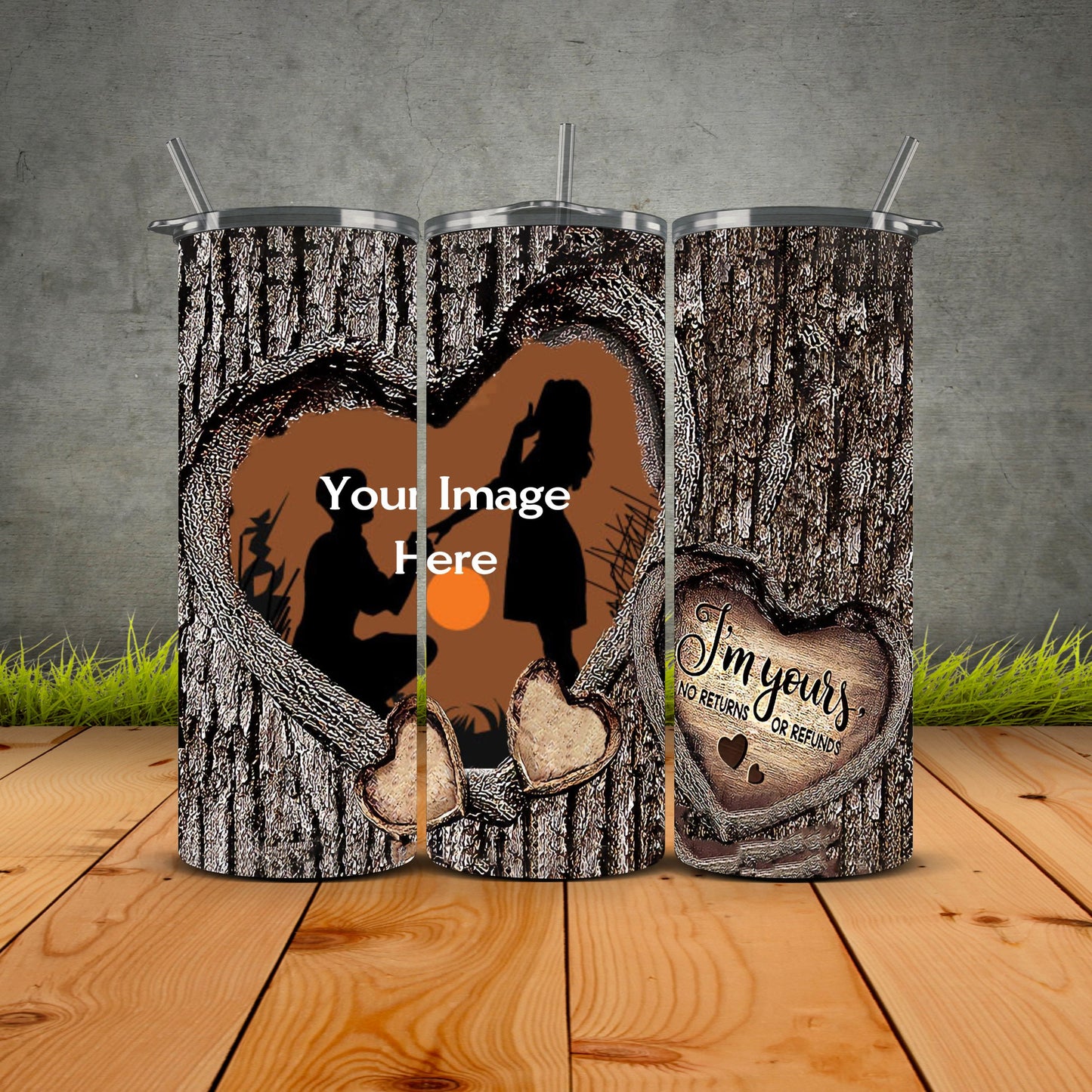 Heart Tree Personalized Tumbler ( 1 Image )