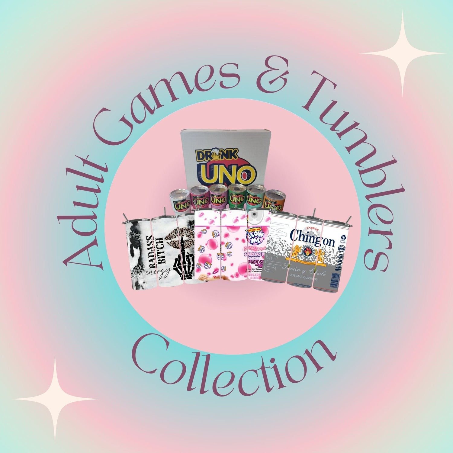 21+ Adult Games & Tumblers