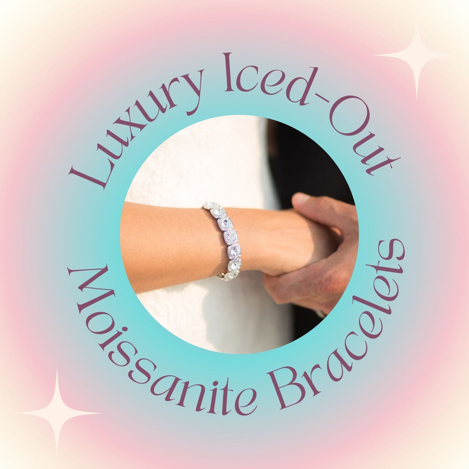 Luxury Iced-Out 925 Sterling Silver Moissanite Bracelets