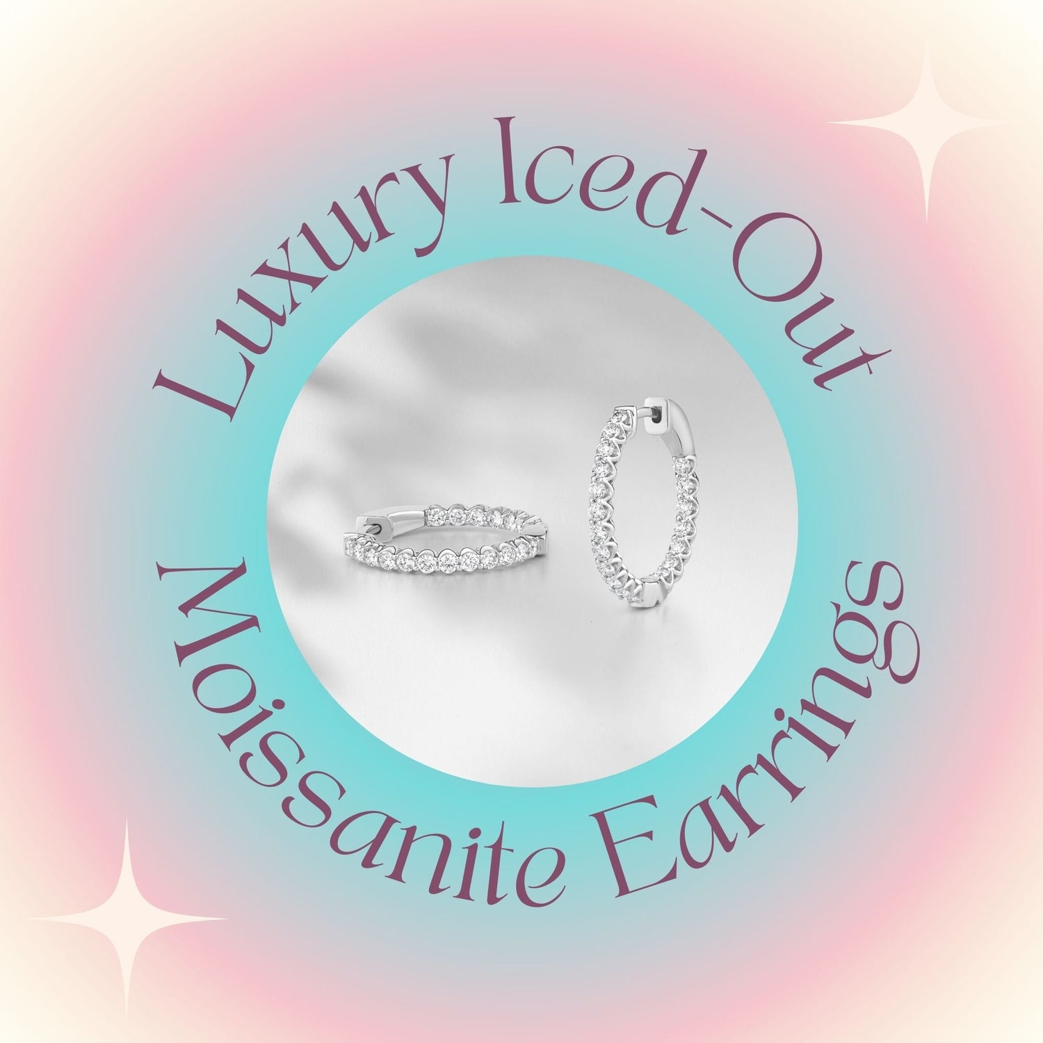 Luxury Iced-Out Moissanite Earrings