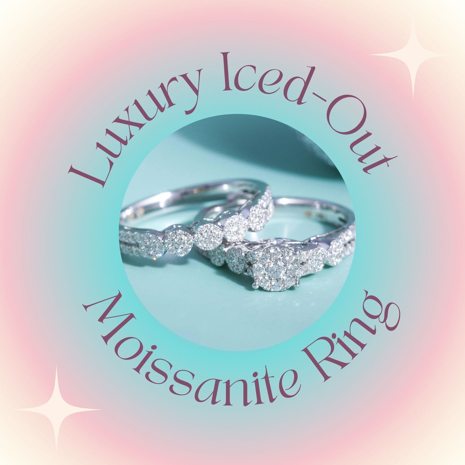 Luxury Iced-Out Moissanite Rings