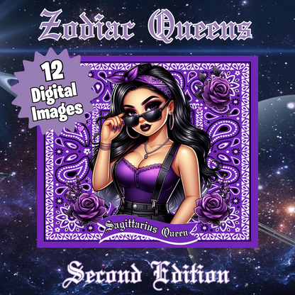 Zodiac Queen Chicana Style Second Edition digital images (12 images)