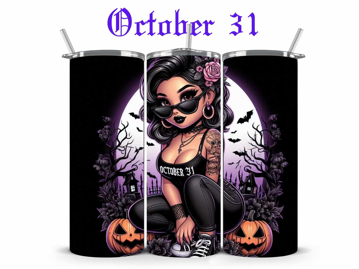 Chicana Halloween Edition Tumblers