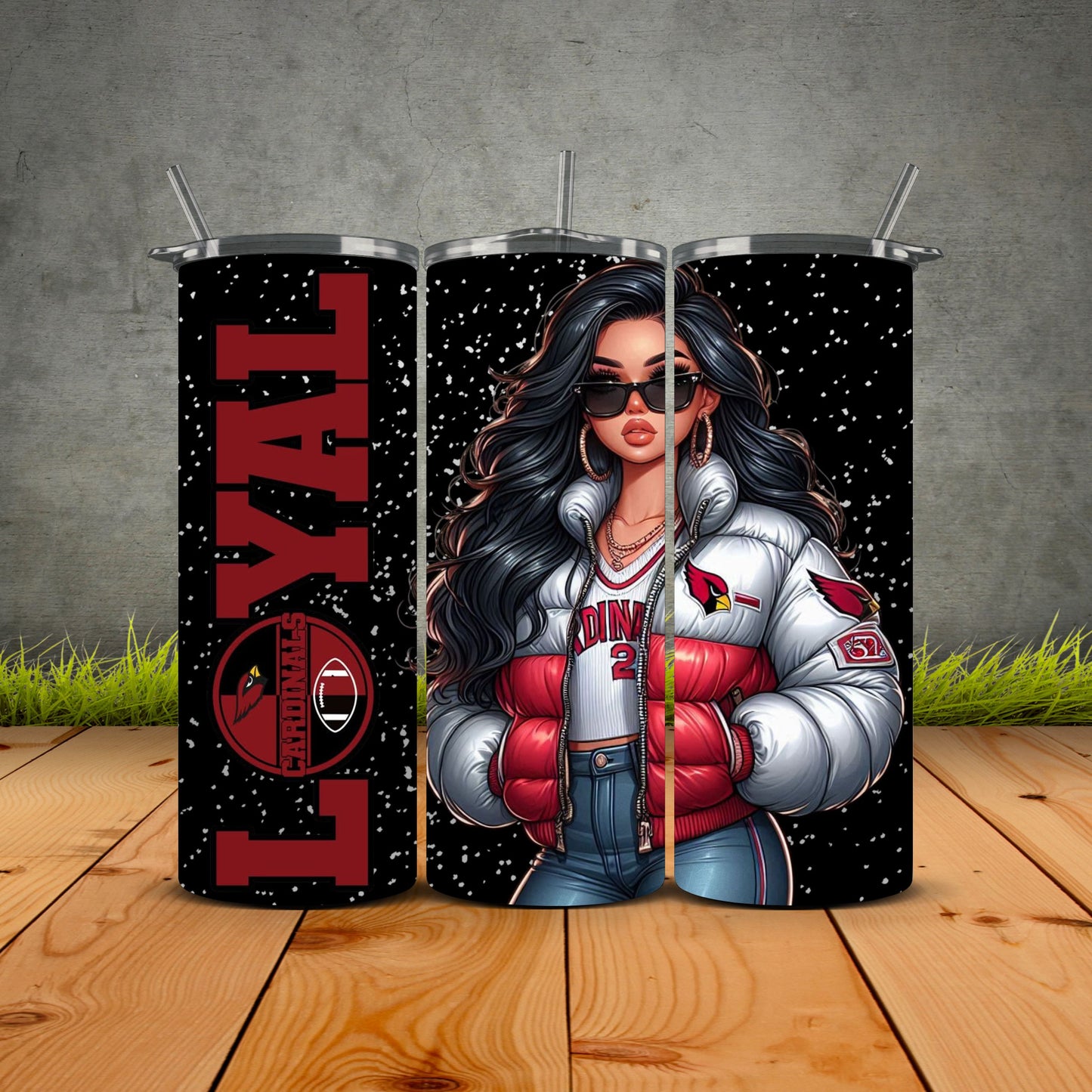 Chicana Puffy Jacket FB Loyal Tumblers