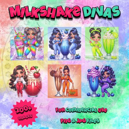 Milkshake Divas digital designs (40+ images)