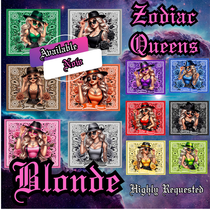 Zodiac Queen Chicana Style Blonde digital images (12 images)