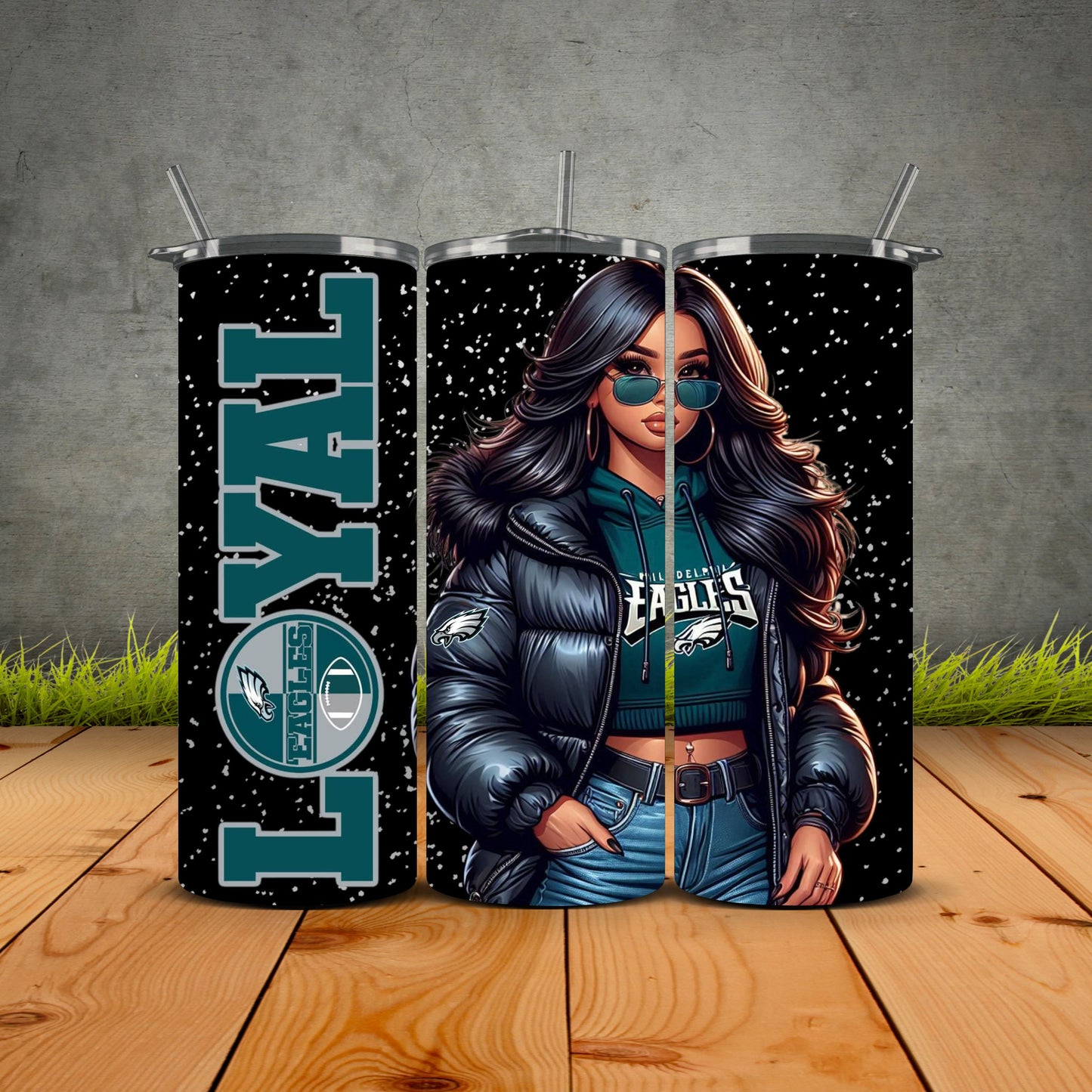 Chicana Puffy Jacket FB Loyal Tumblers