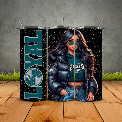 Chicana Puffy Jacket FB Loyal Tumblers