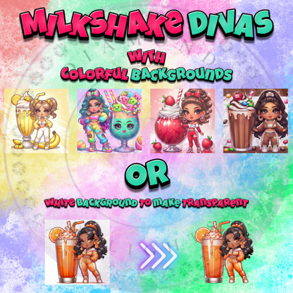 Milkshake Divas digital designs (40+ images)