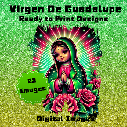 Virgen De Guadalupe T-shirt ready digital images (22 Images)