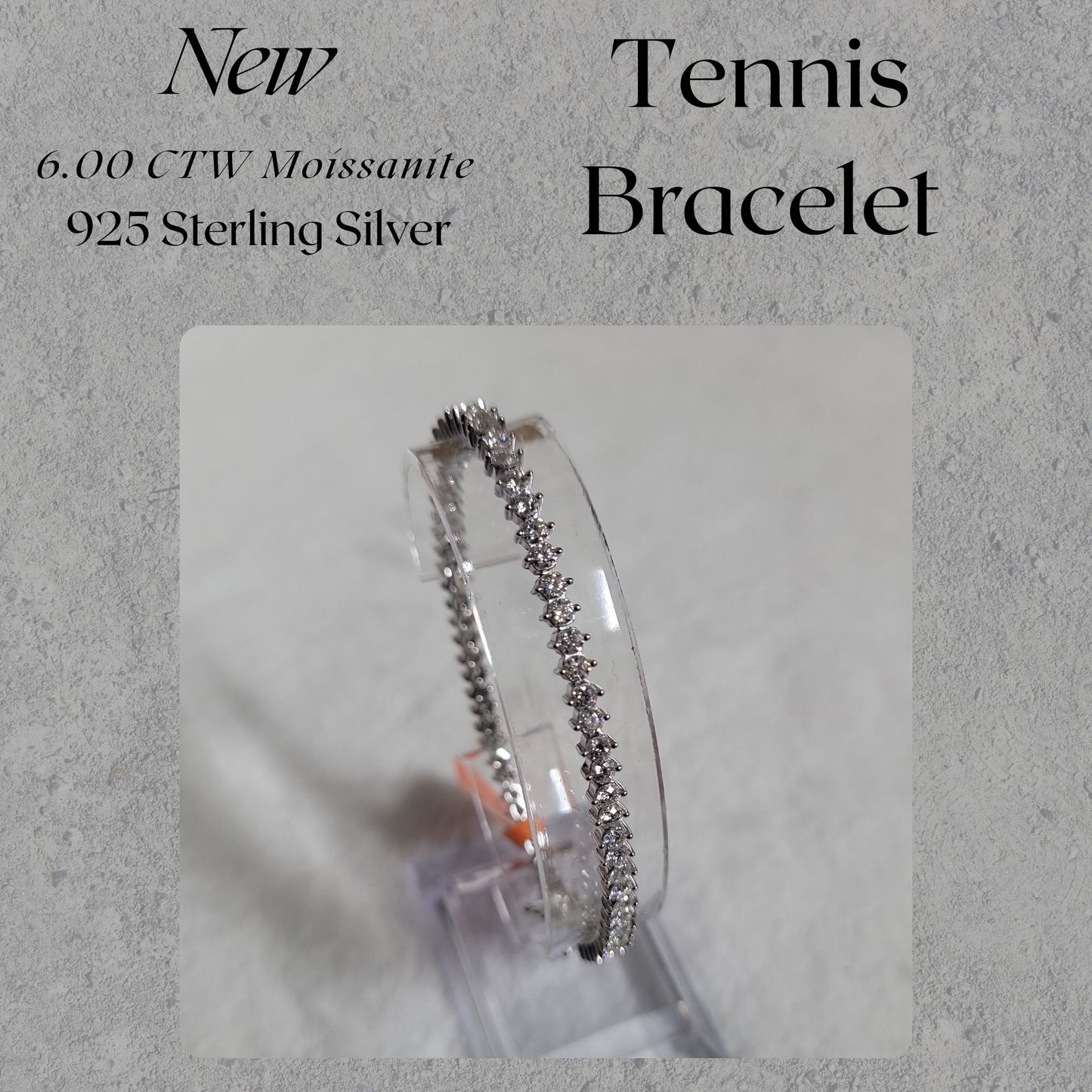 6.00 CTW Moissanite Tennis Bracelet 925 Sterling Silver Women’s Jewelry Gift