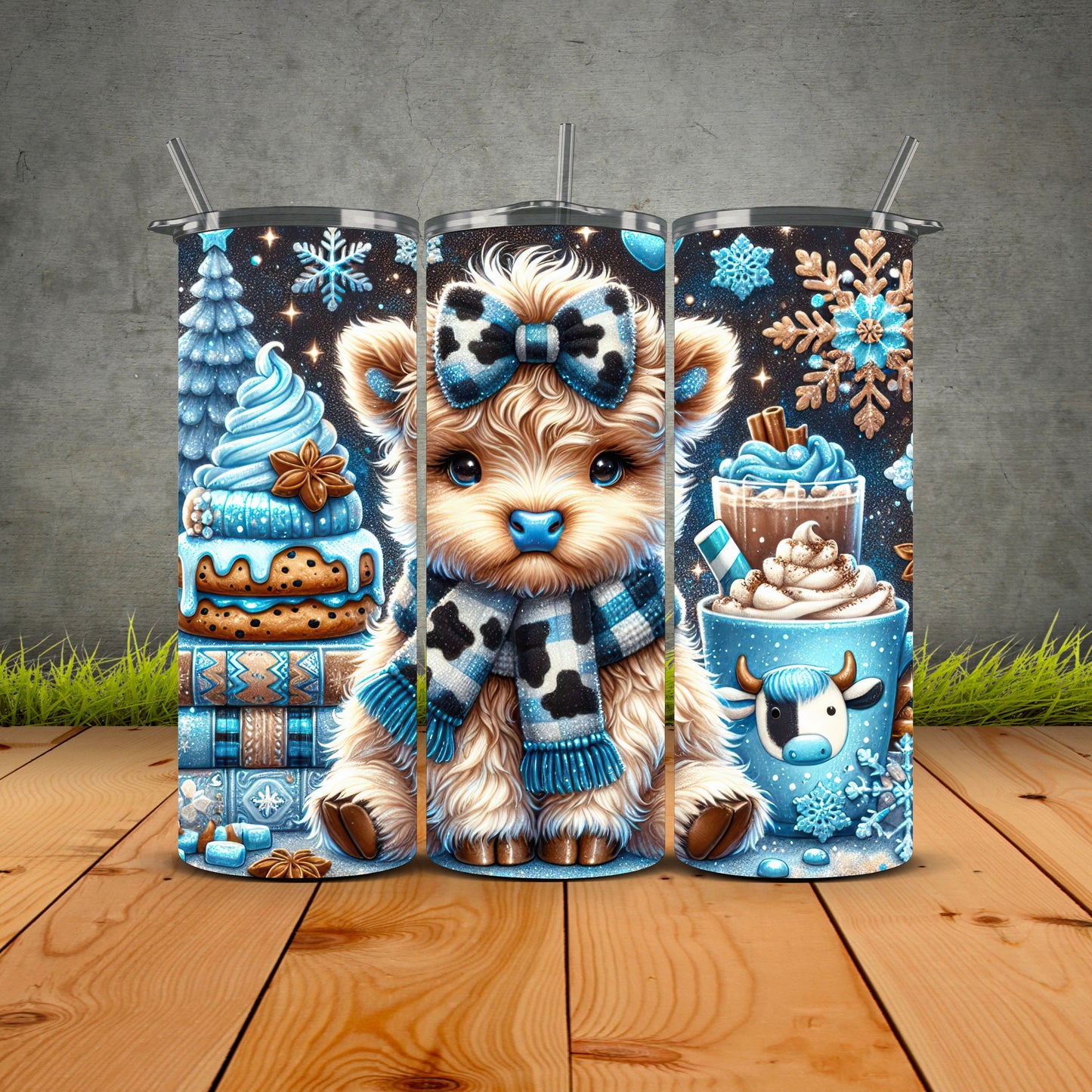 Baby Cow Christmas Tumbler