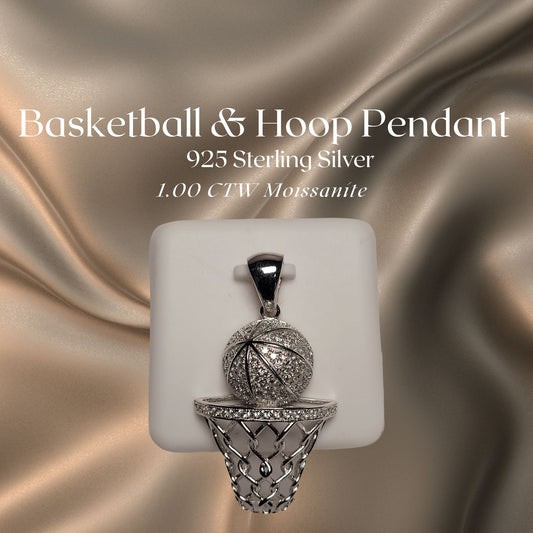 Basketball & Hoop Pendant