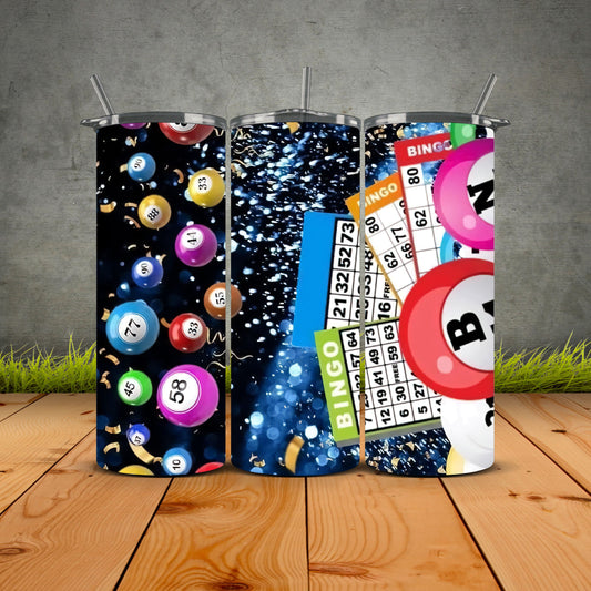 Bingo Floating Numbers And Cards Tumbler