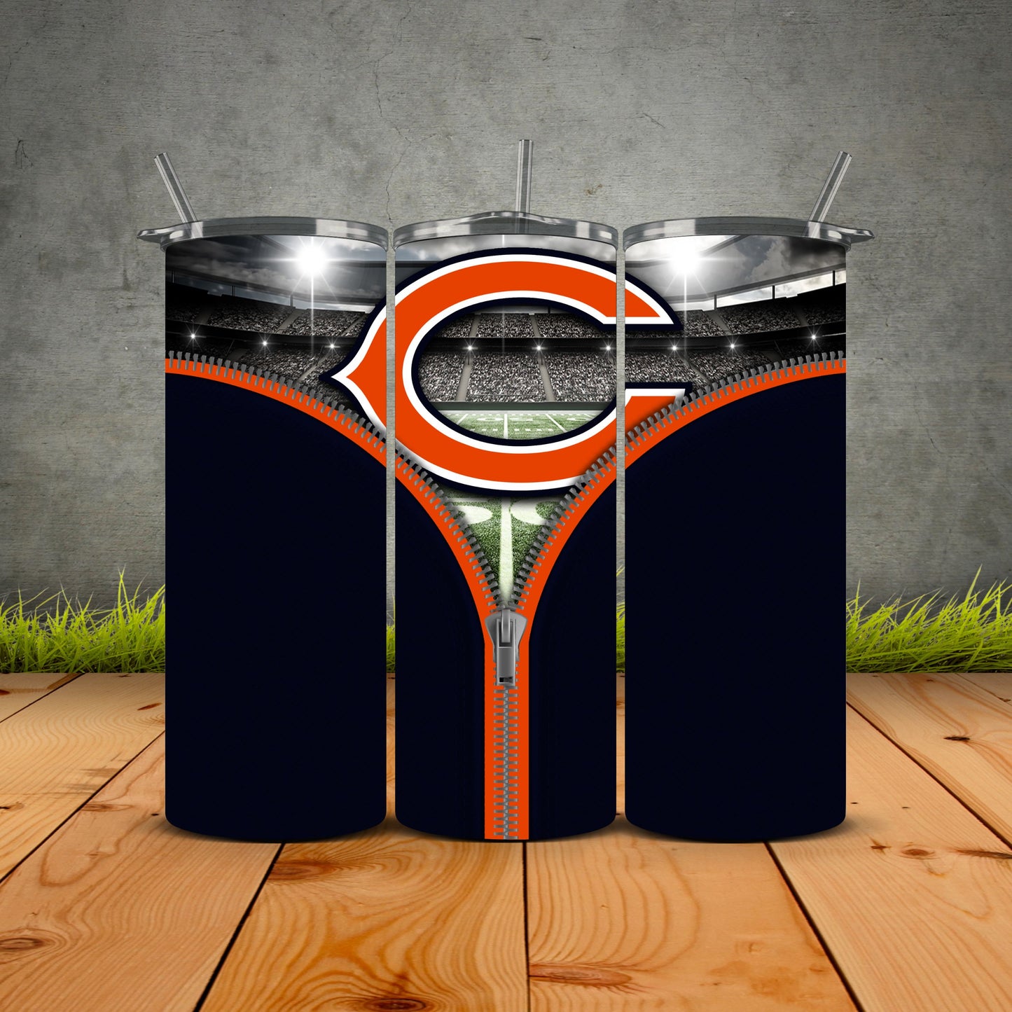 Zipper Football Tumblers