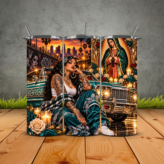 Chicana Teal Guadalupe Shrine