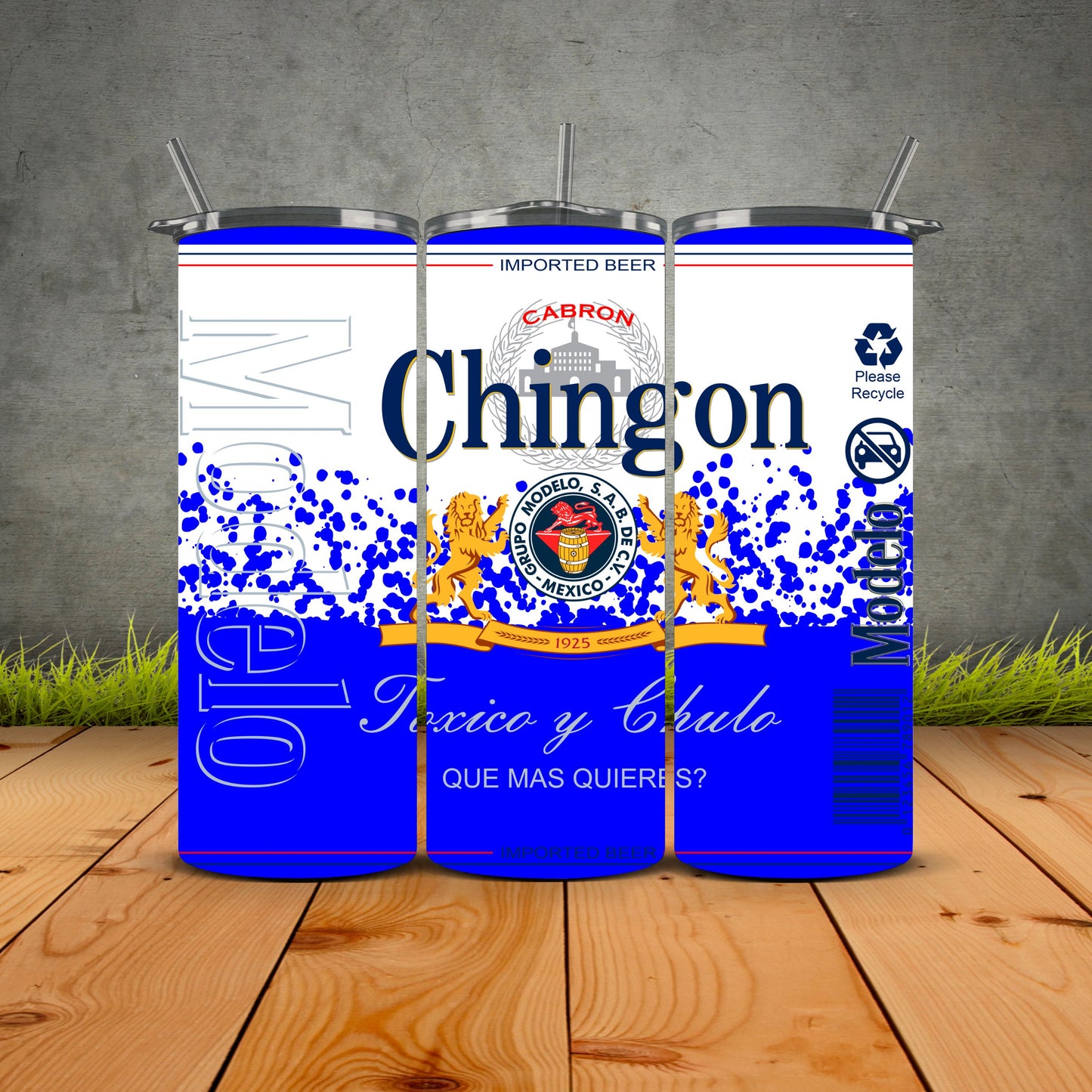 Modelo Chingon Tumbler Blue