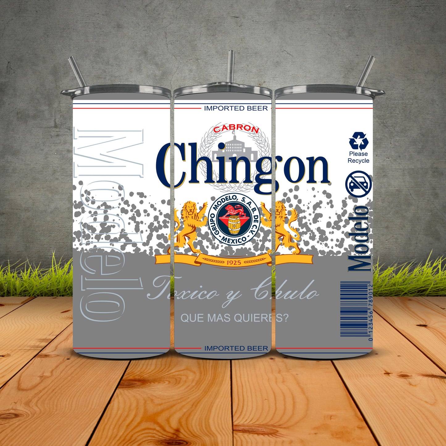 Modelo Chingon Tumbler Grey