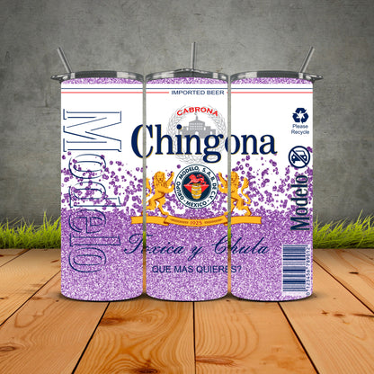 Chingona Vibes Only Modelo Inspired Purple Glitter