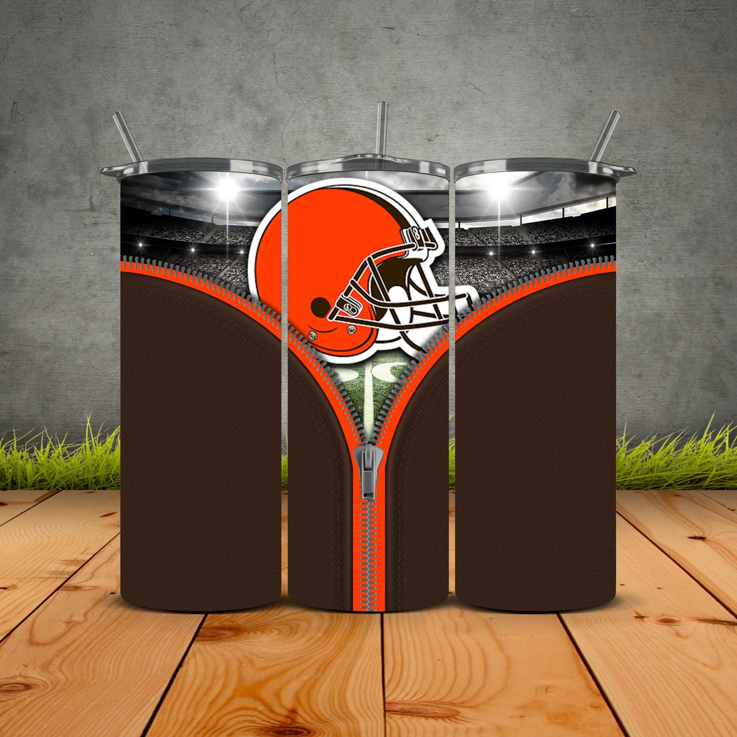 Zipper Football Tumblers