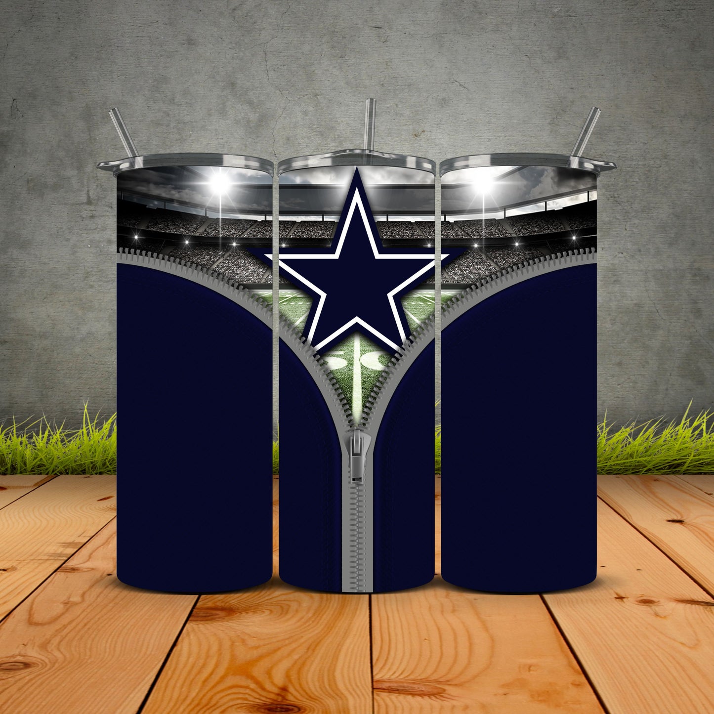 Zipper Football Tumblers