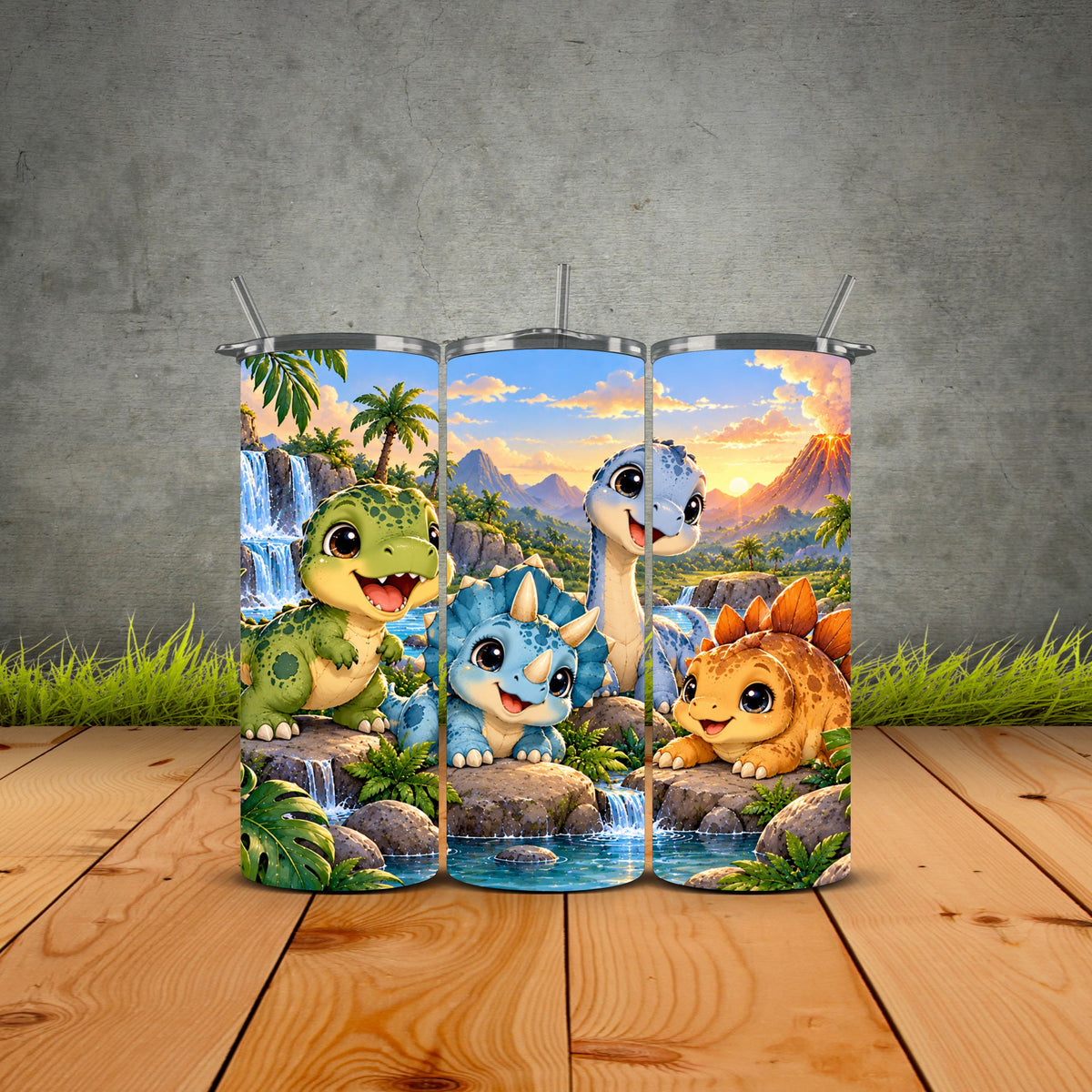 Dinosaurs Sunset Falls