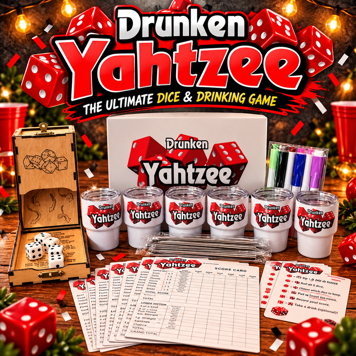 Drunken Yahtz Drinking Shot Game