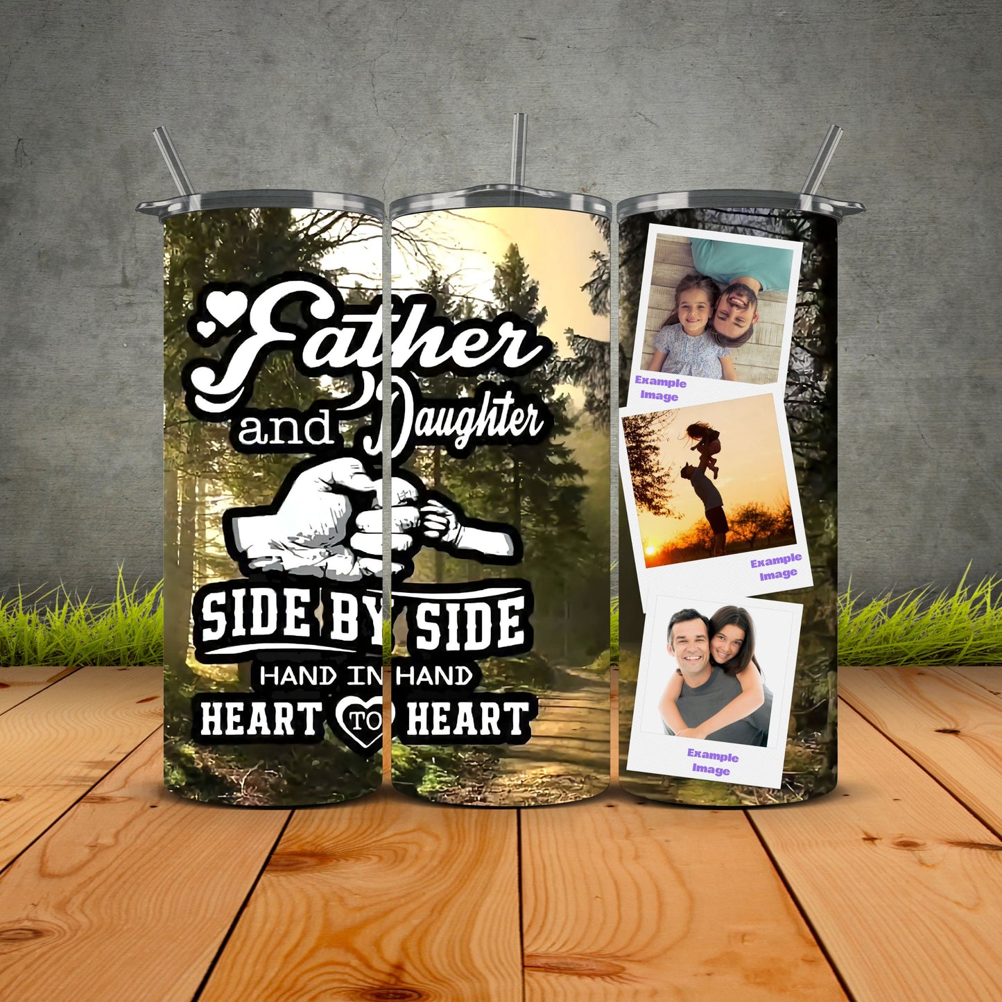 Father And Daughter Personalized Tumbler (3 Images)