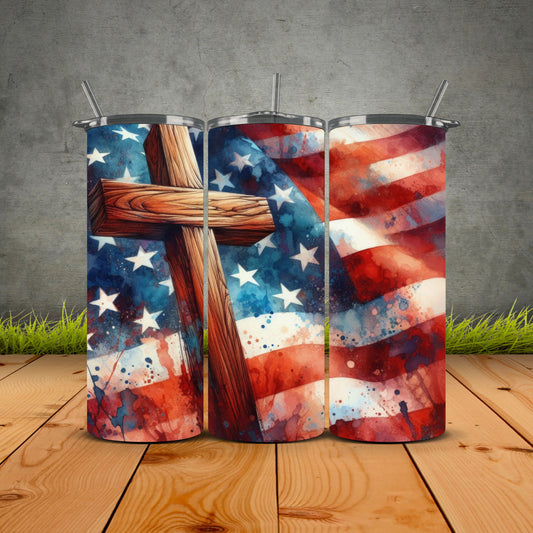 God Bless America Tumbler