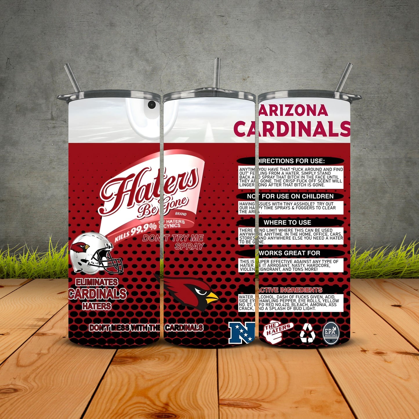 Haters be Gone Football Tumblers