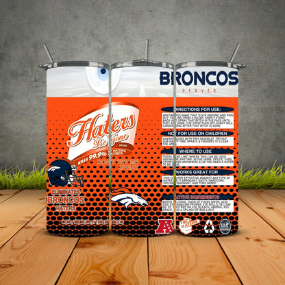Haters be Gone Football Tumblers