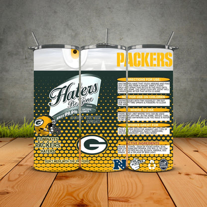 Haters be Gone Football Tumblers